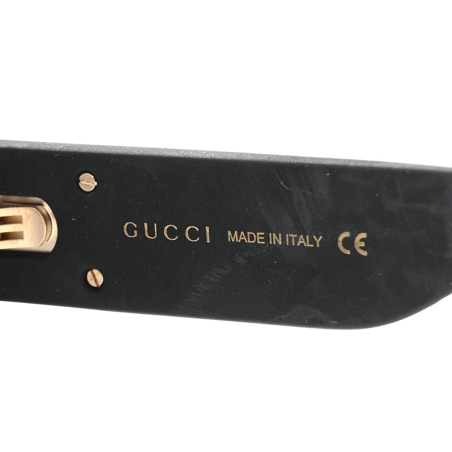 Gucci Acetate Round GG0101S Glitter Sunglasses Black 5 of 7