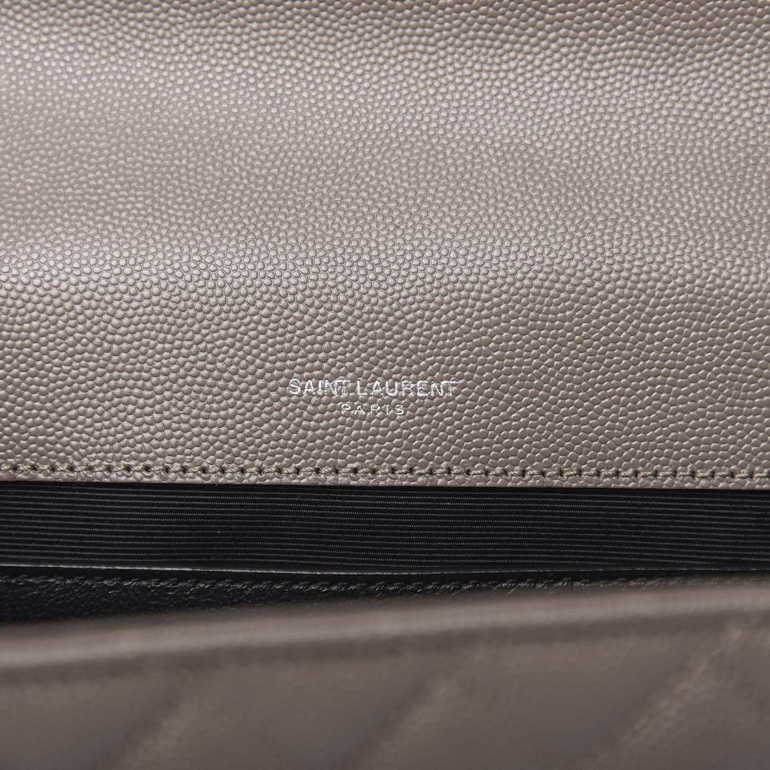 Saint Laurent Grain De Poudre Textured Mixed Matelasse Medium Triquilt Monogram Satchel Earth 6 of 10