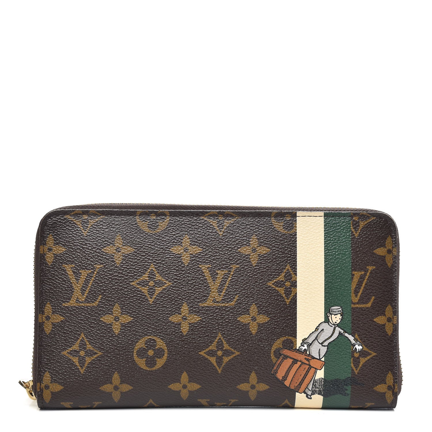 Louis Vuitton Monogram Groom Zippy Organizer Wallet Green 1 of 10