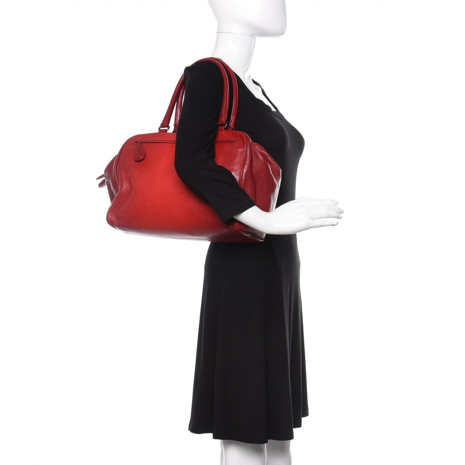 Bottega Veneta Madras Goatskin Sfumato Heritage Brera Bright Red 2 of 9