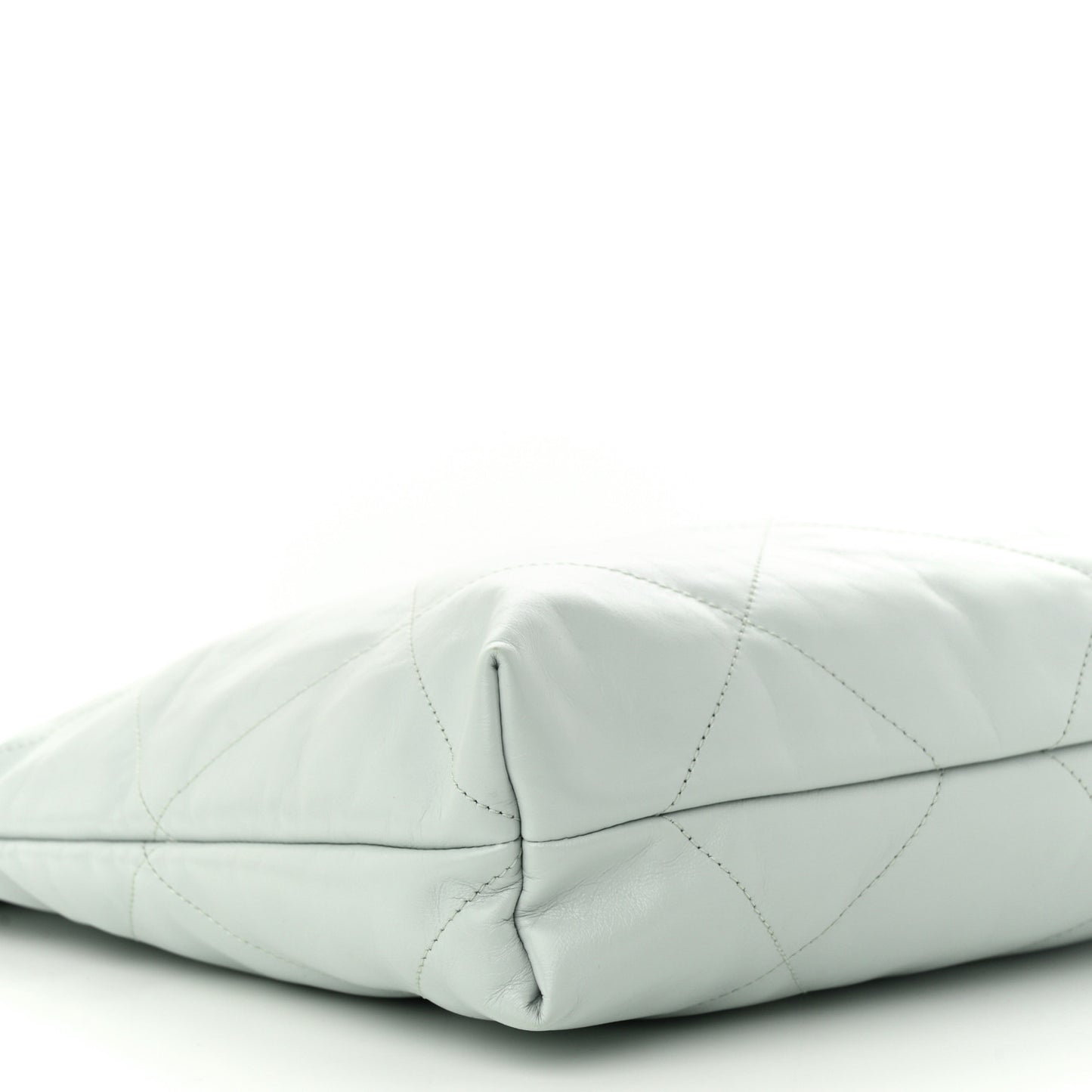 Shiny Calfskin Quilted Chanel 22 Light Blue