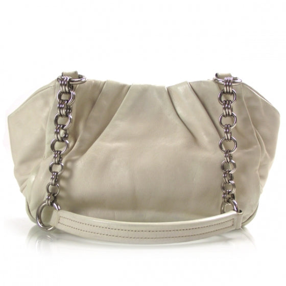 Leather Pleated Shoulder Bag