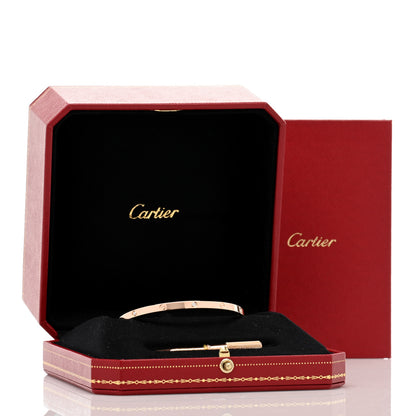 Cartier 18K Pink Gold 6 Diamond Small LOVE Bracelet 17 5 of 5