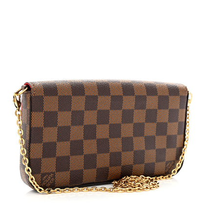 Louis Vuitton Damier Ebene Pochette Felicie Chain Wallet 4 of 13