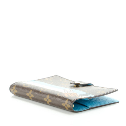 Louis Vuitton Monogram Groom Small Ring Agenda Cover Blue 4 of 7