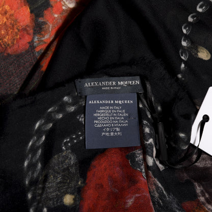 Alexander McQueen Silk Treasure Neptune Scarf Black Multicolor 3 of 3