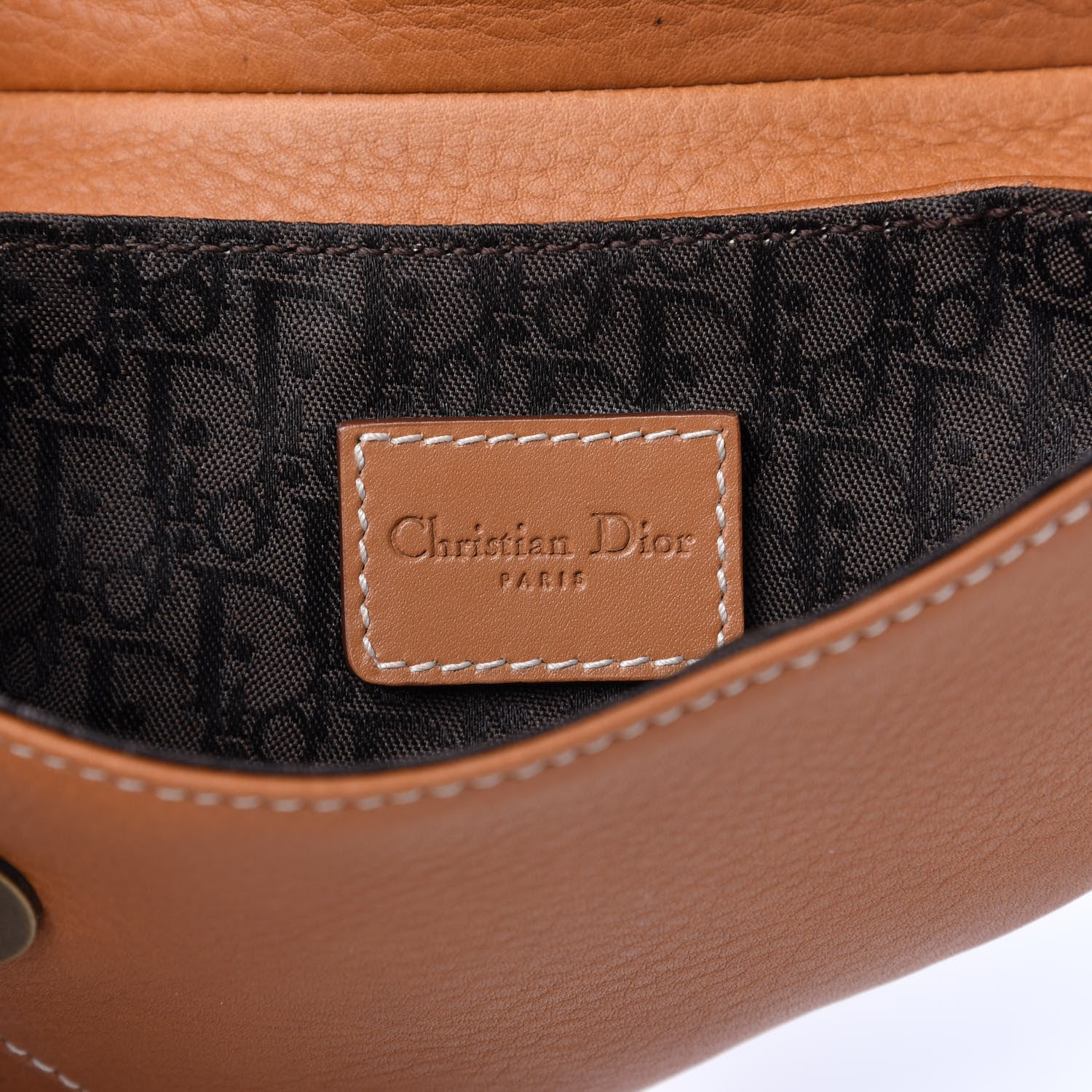 Christian Dior Calfskin Saddle Belt Bag Tan 8 of 10