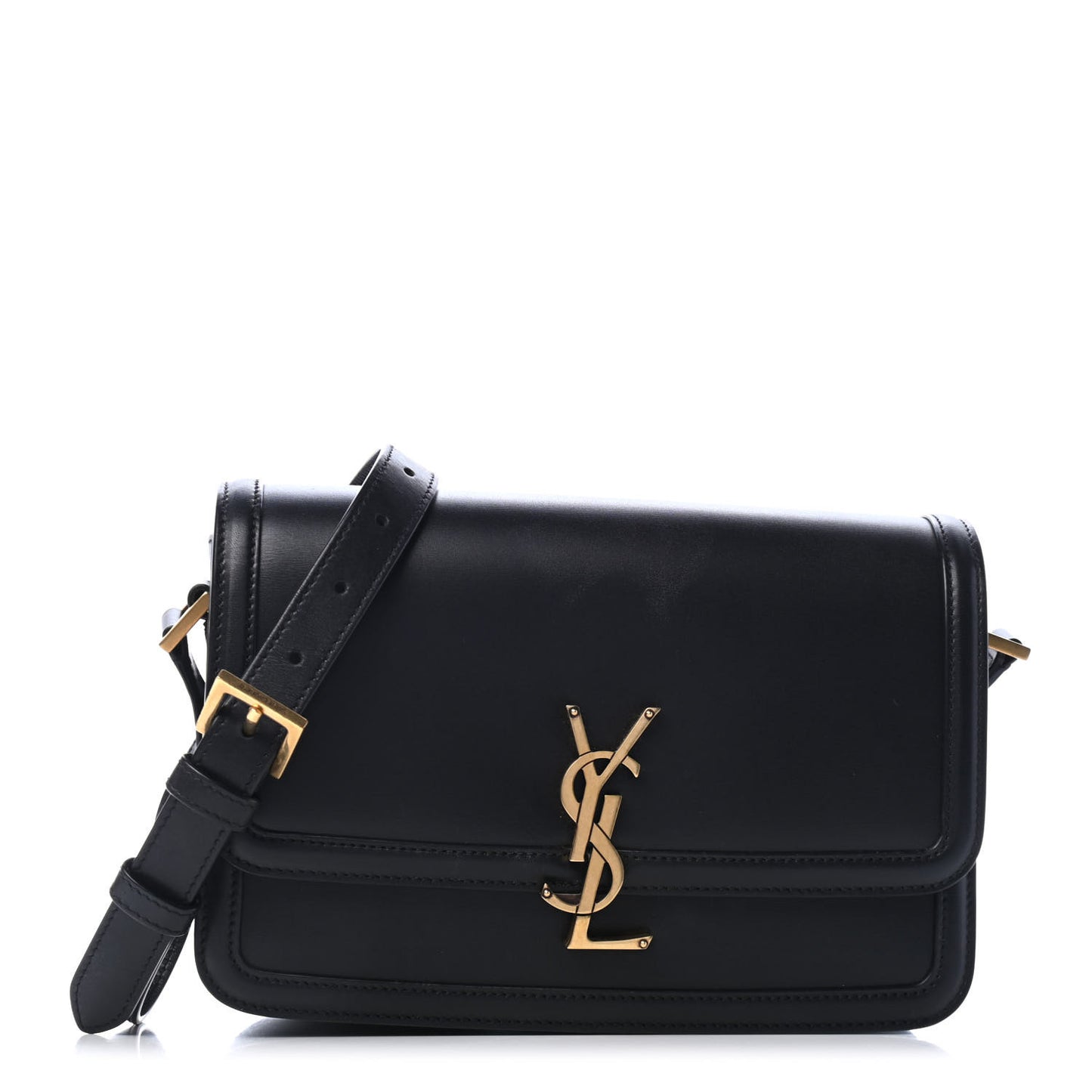 Box Calfskin Monogram Medium Solferino Satchel Black