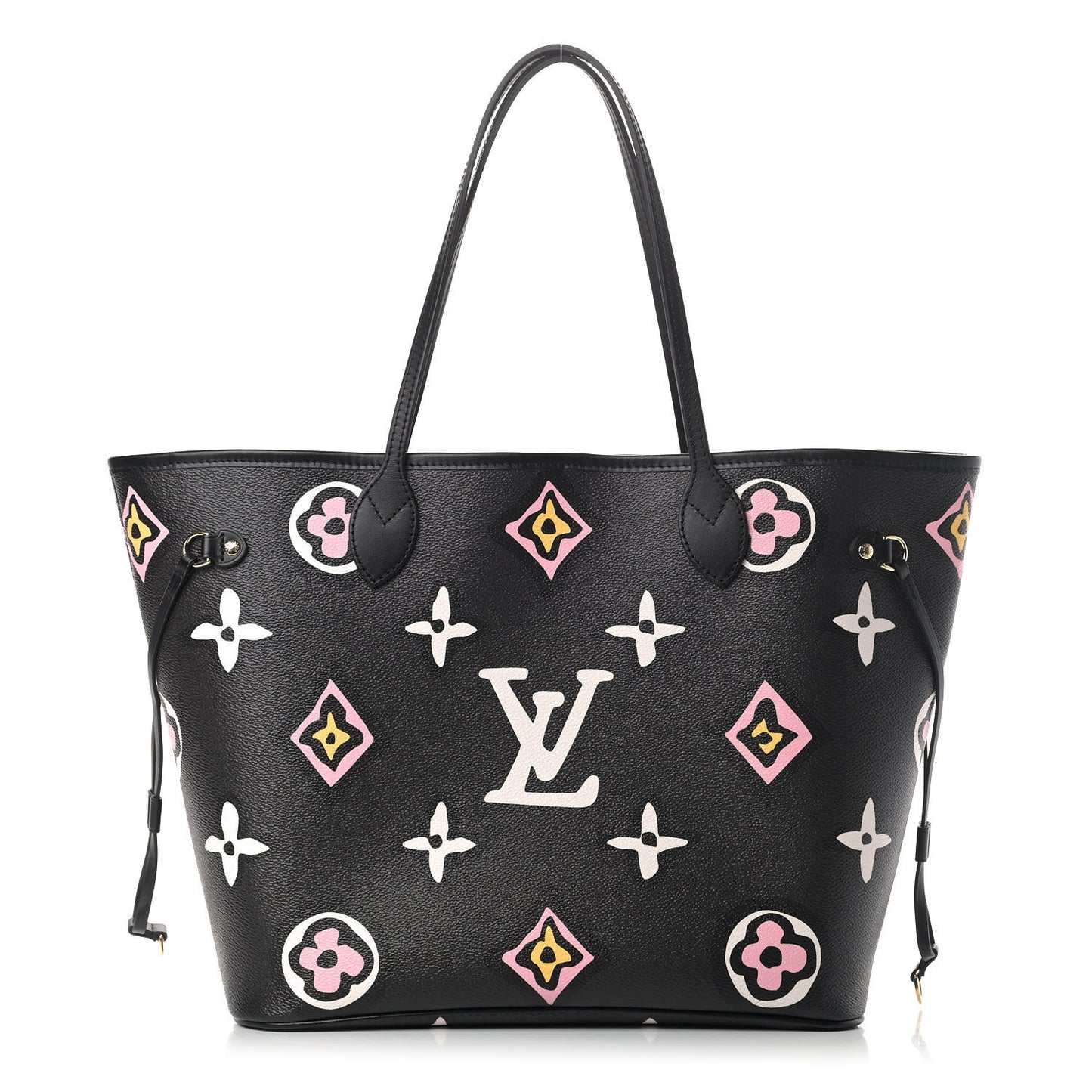 Monogram Giant Wild At Heart Neverfull MM Black
