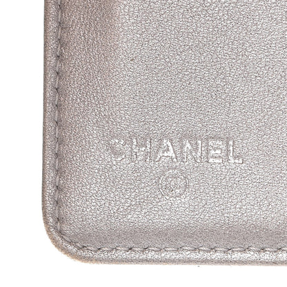 Chanel Lambskin Camellia Embossed Yen Wallet Black 7 of 15