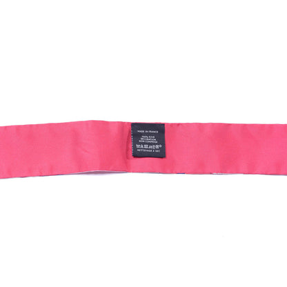 Hermes Silk Plumetis Twilly Rose 2 of 4