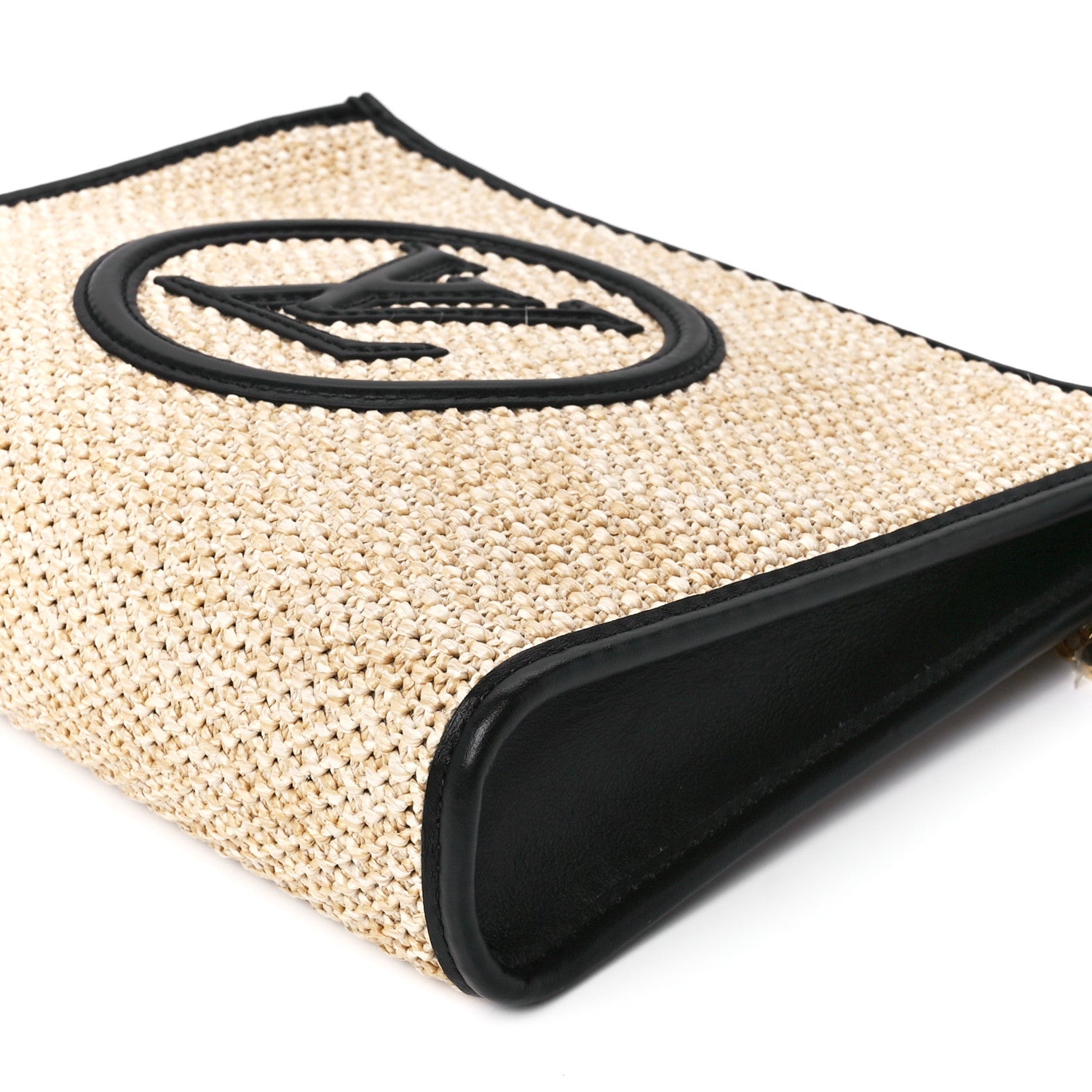 Louis Vuitton Raffia Calfskin Monogram Giant Pouch 10 of 10