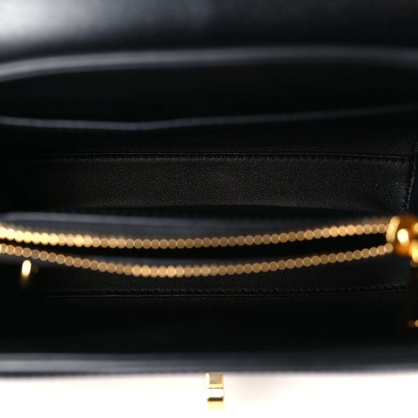 Satinated Calfskin Mini 16 Top Handle Bag Black
