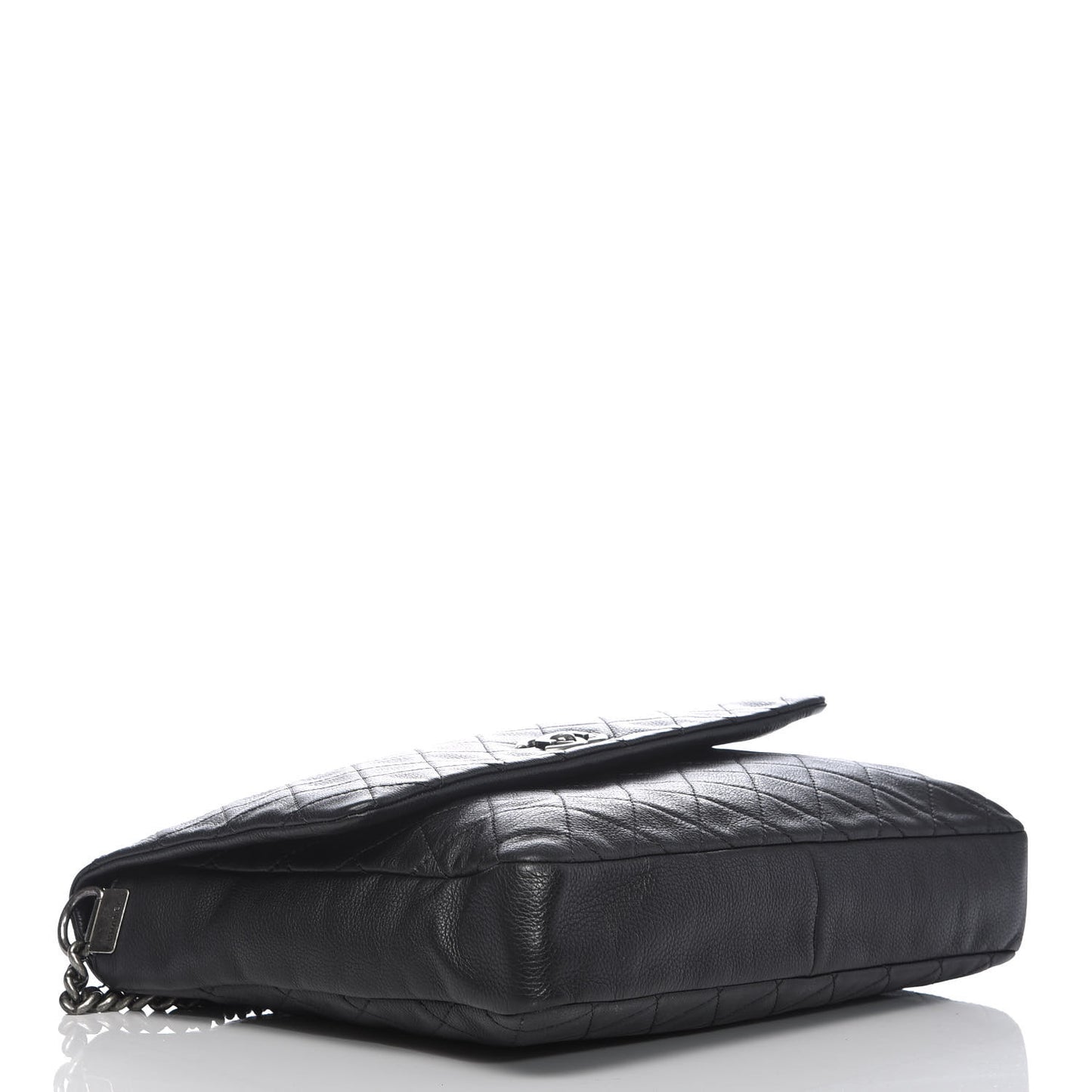 Calfskin Quilted Couture Messenger Black