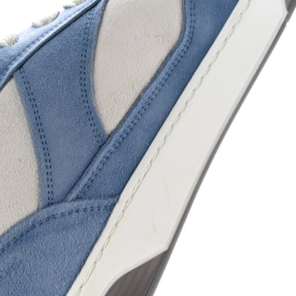 Chanel Suede Kidskin Womens CC Sneakers 41 White Blue 10 of 11