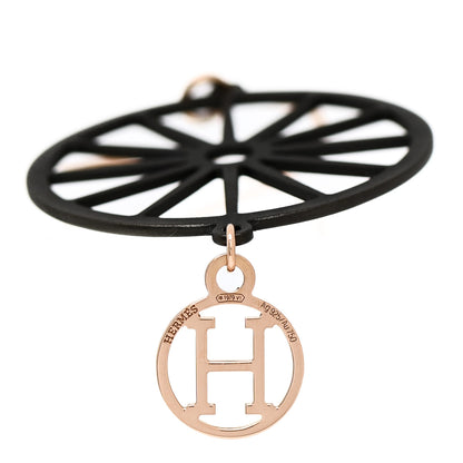 Hermes Sterling Silver 18K Rose Gold Crazy Caleche Earrings 4 of 5