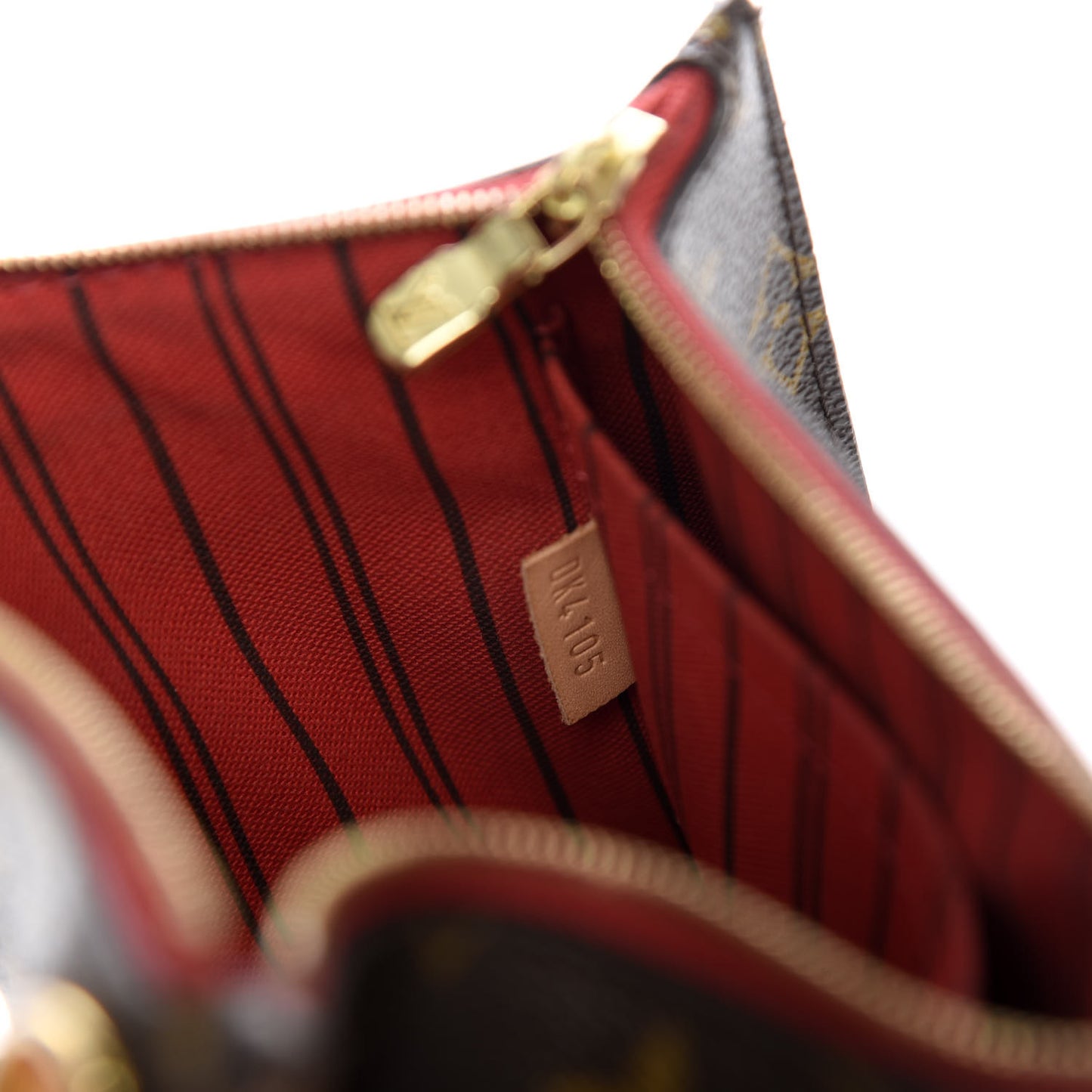 Monogram Neverfull MM GM Pochette Cherry