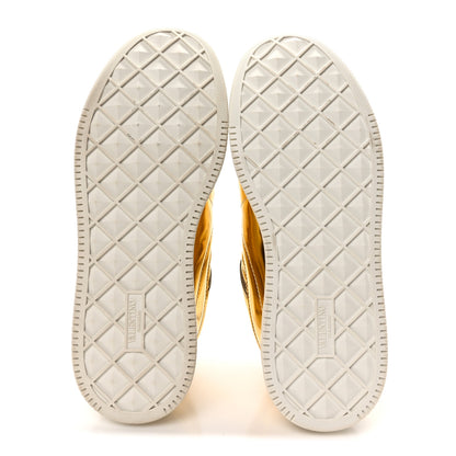 Valentino Garavani Metallic Nappa Patent One Stud Low Top Sneaker 37.5 Gold 6 of 8