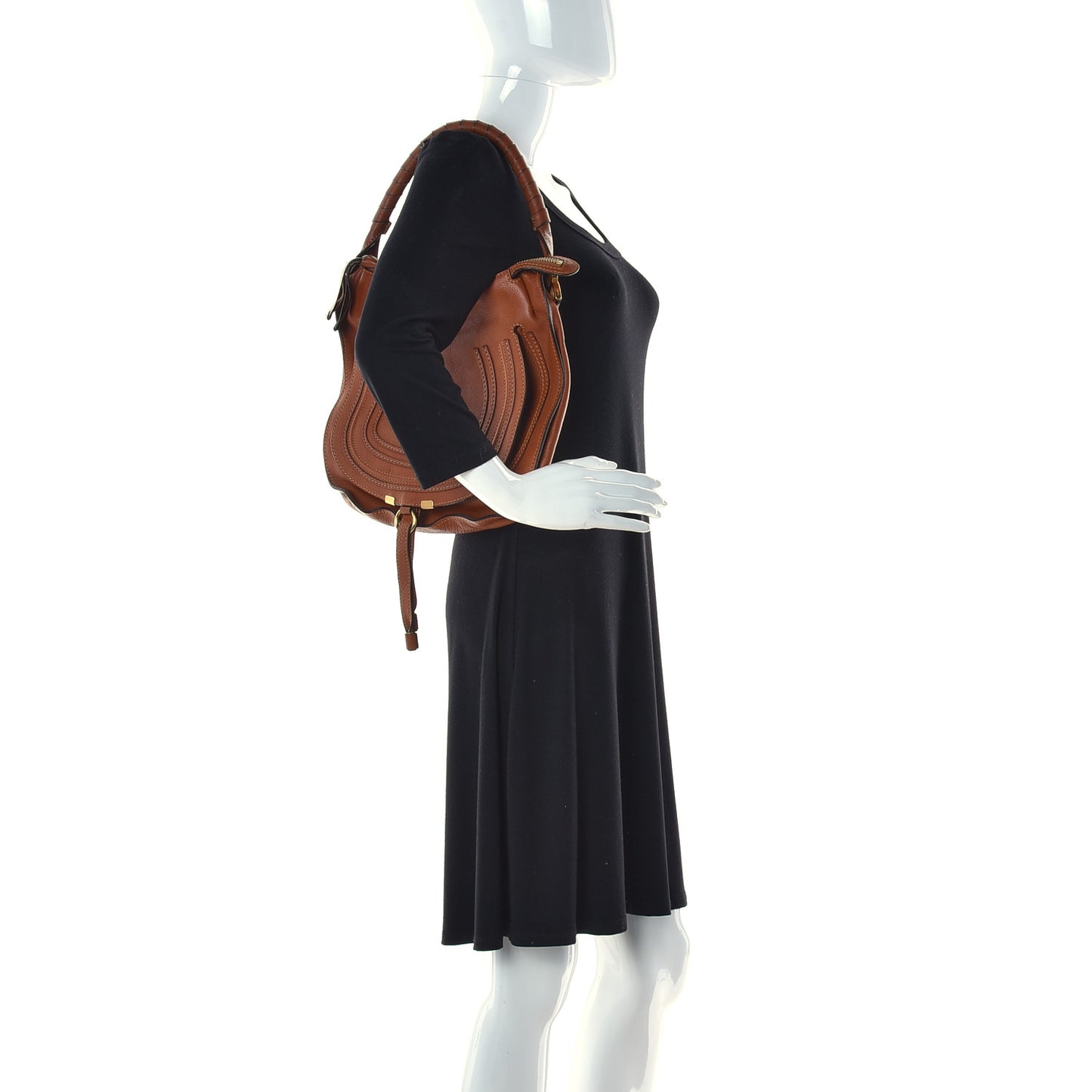 Calfskin Medium Marcie Hobo Tan