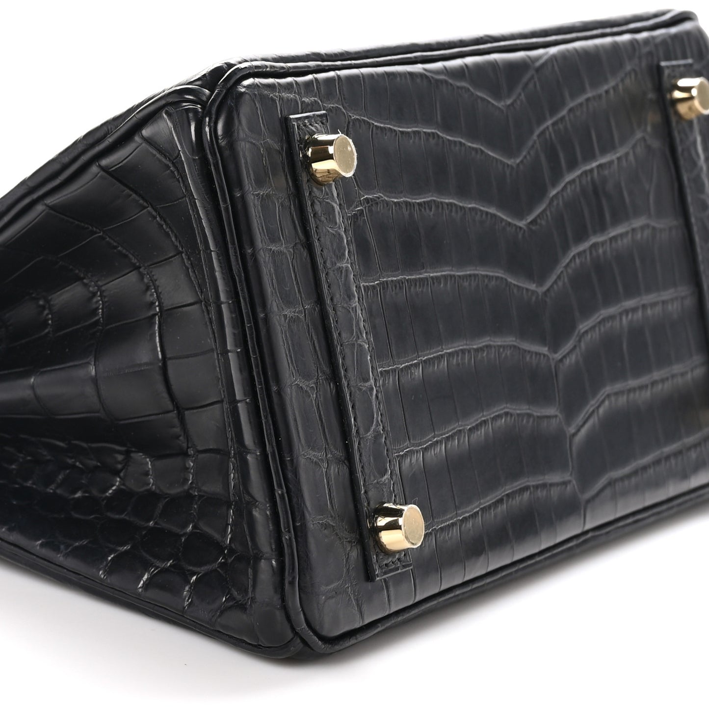 Matte Niloticus Crocodile Birkin 25 Black