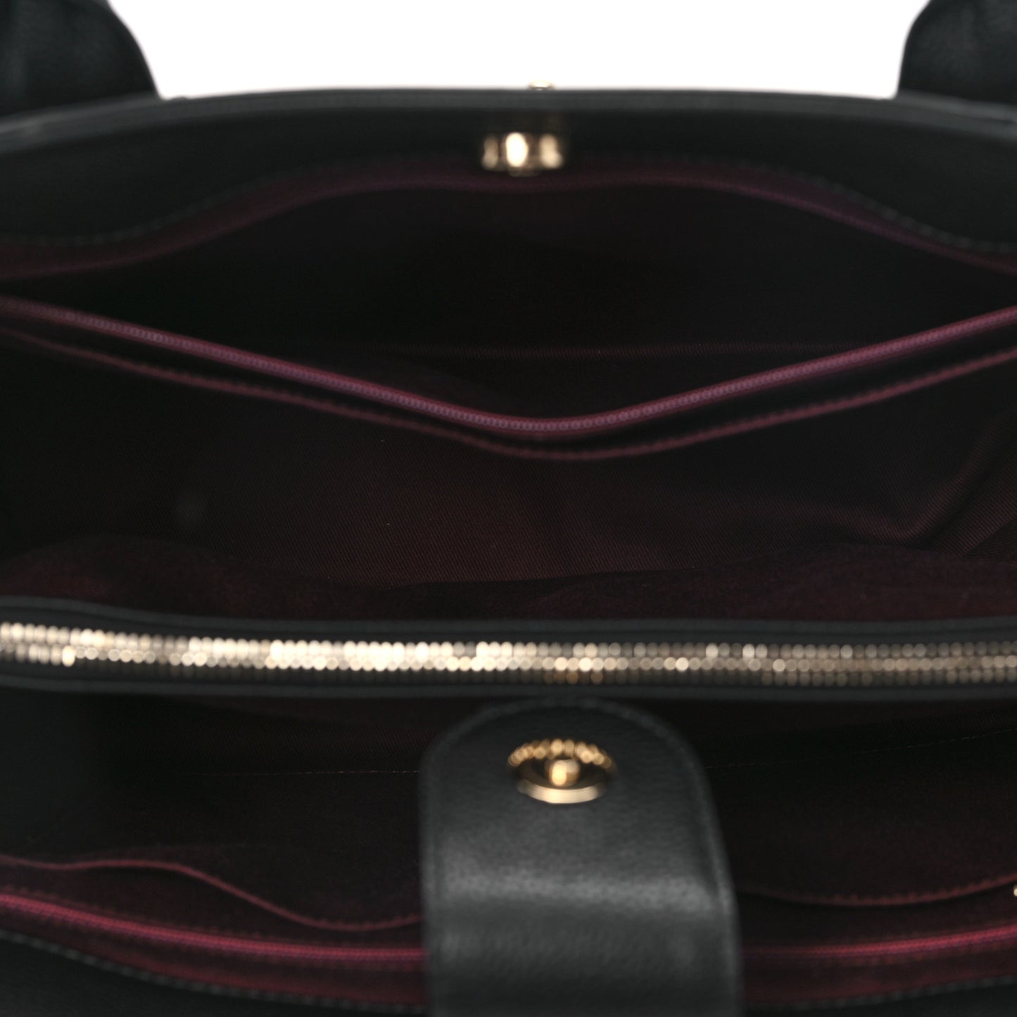 Grained Calfskin Large Neo Executive Shopper Tote Black Black
