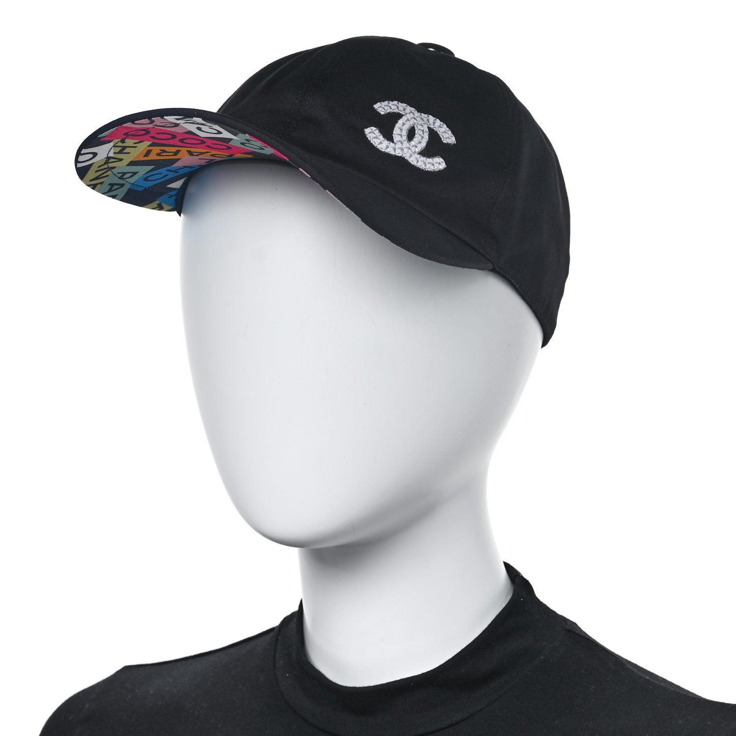 Cotton Sequin CC Cap Hat Black