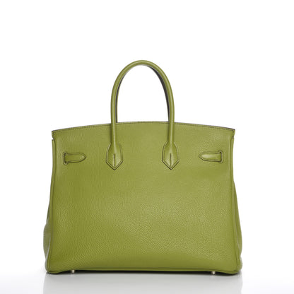 Hermes Togo Birkin 35 Vert Anis 6 of 28