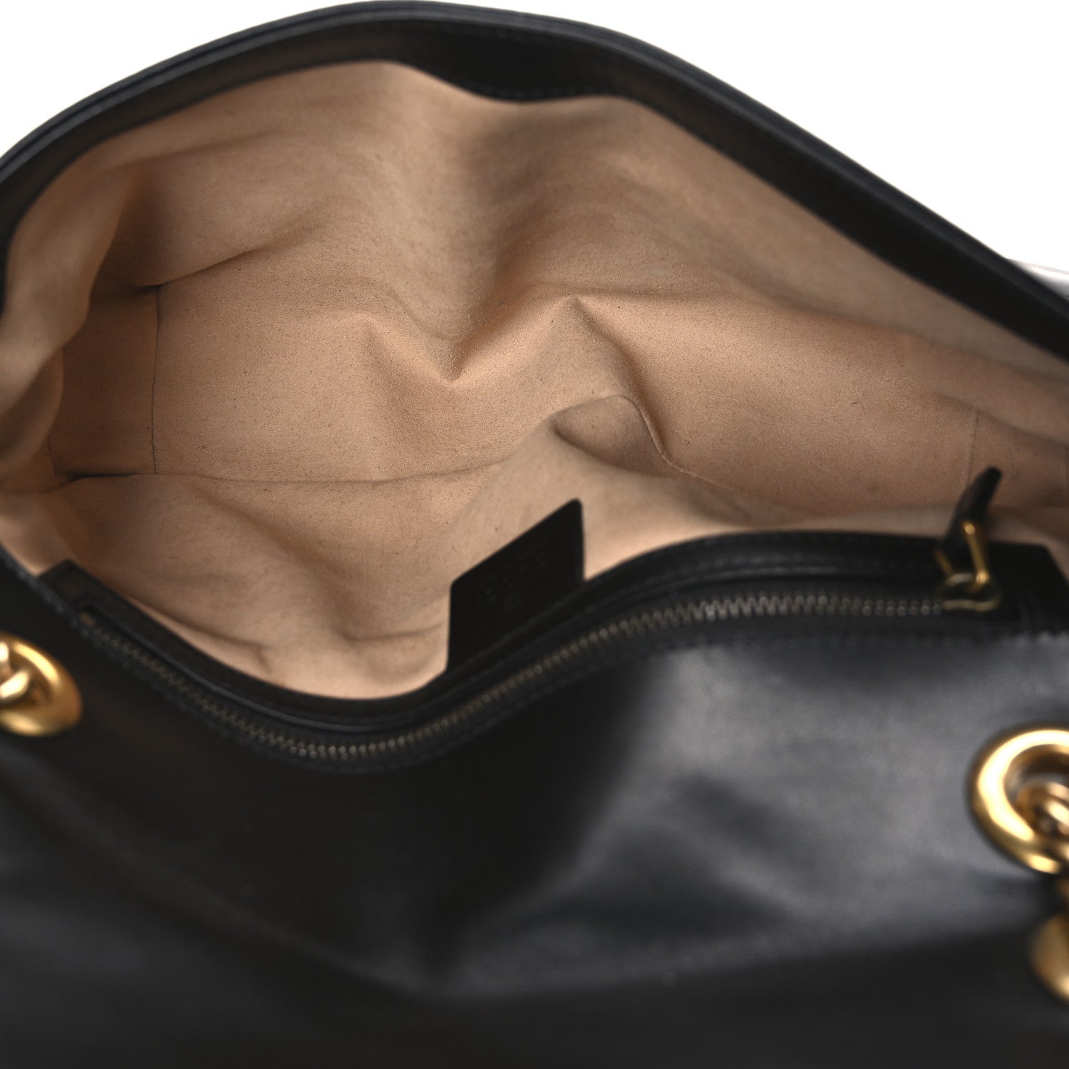 Gucci Calfskin Matelasse Small GG Marmont Shoulder Bag Black 5 of 12