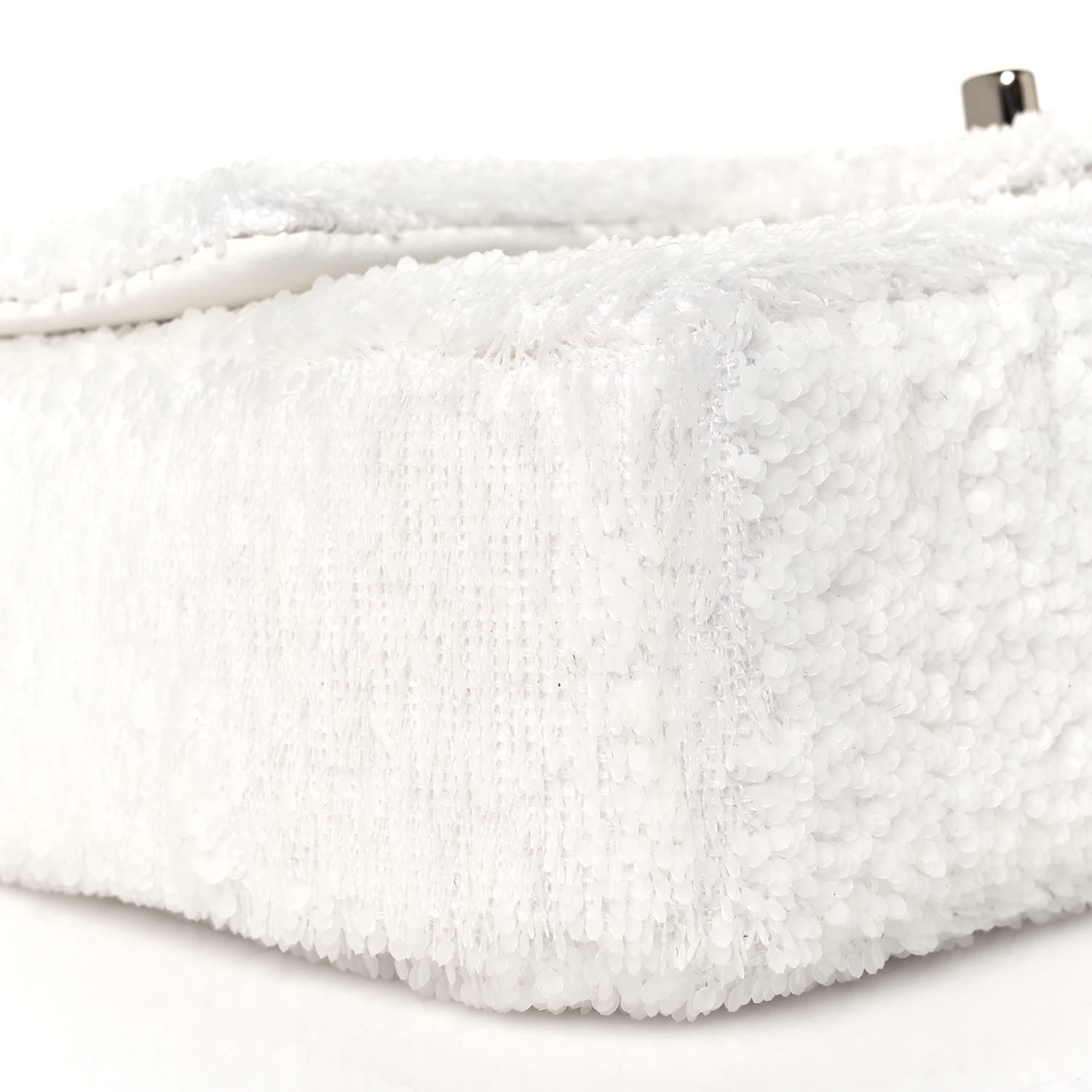Chanel Sequin Mini Rectangular Flap White 7 of 9