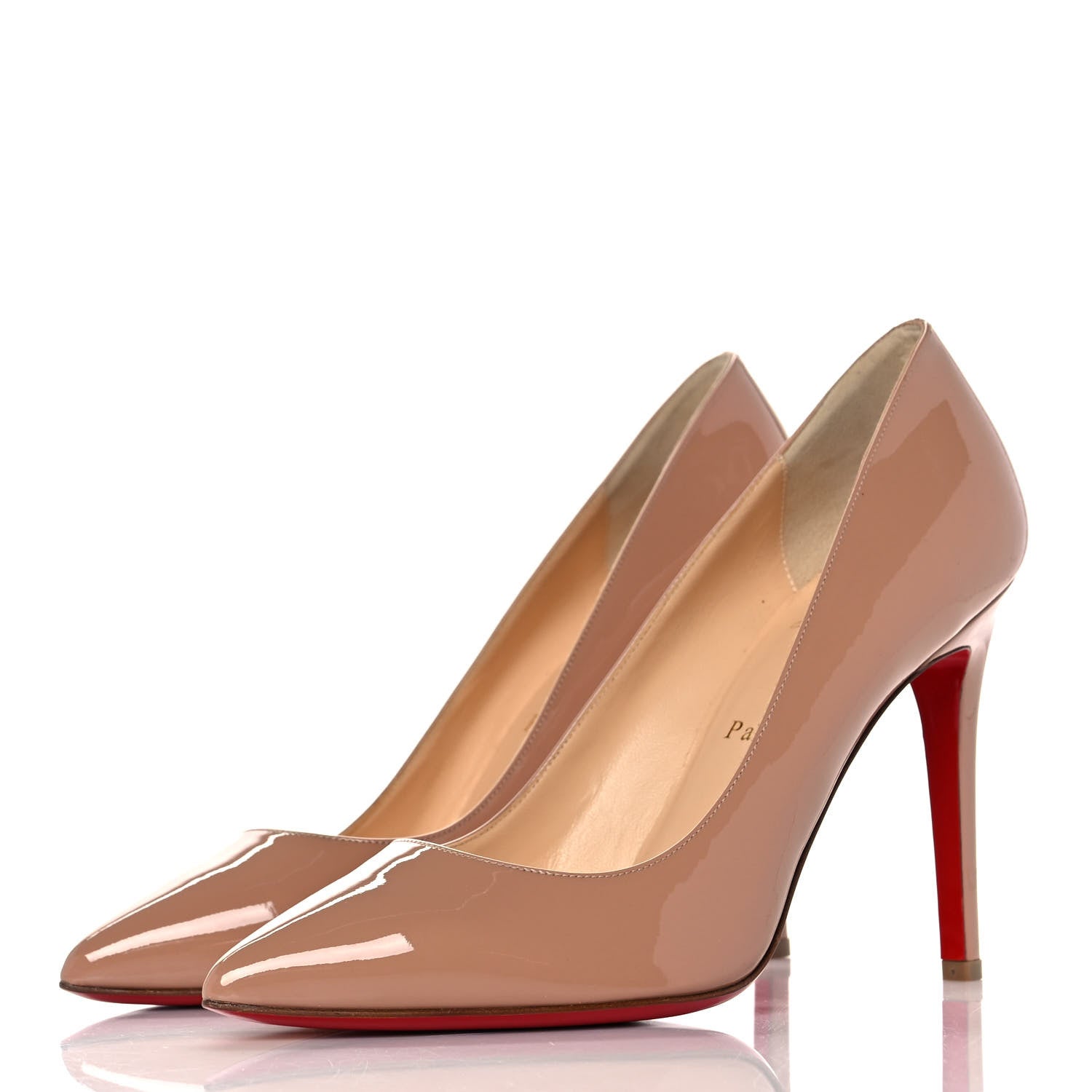 Christian Louboutin Patent Pigalle 85 Pumps 39 Nude 3 of 9