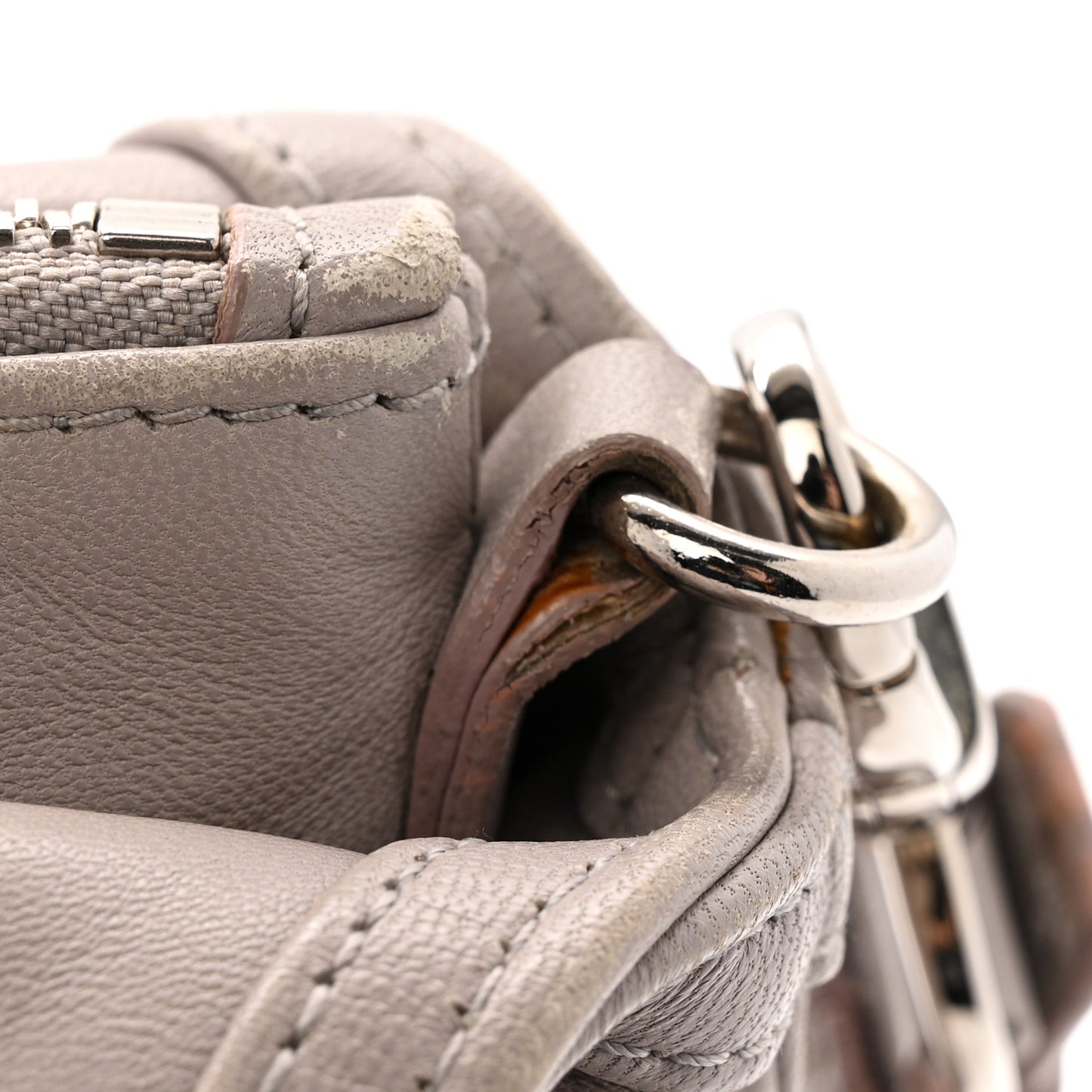 Lambskin Cannage Medium Granville Tote Grey