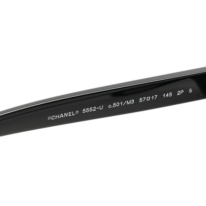 Chanel Acetate Pilot Sunglasses 5552-U Black 5 of 8