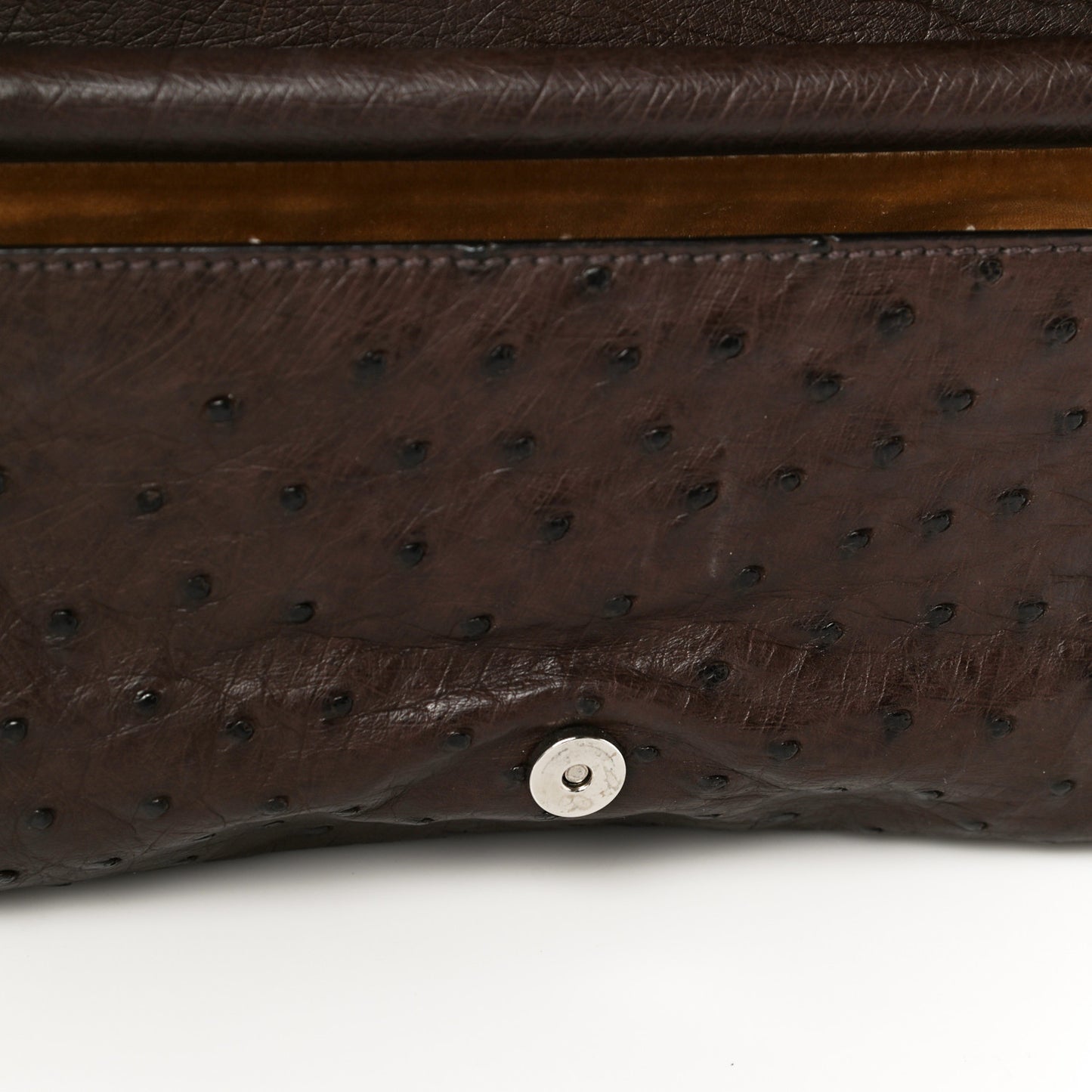 Ostrich Beaded Bag Brown
