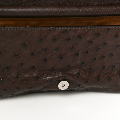 Prada Ostrich Beaded Bag Brown 14 of 23