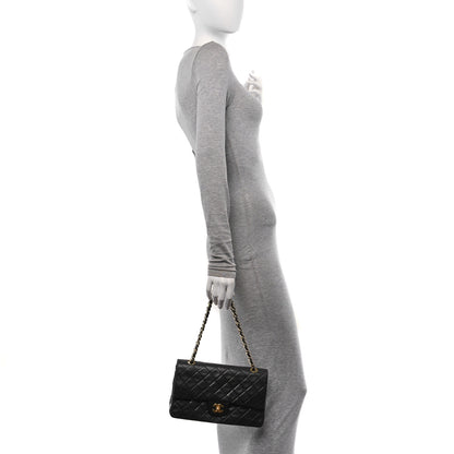 Chanel Lambskin Quilted Medium Double Flap Black 2 of 11