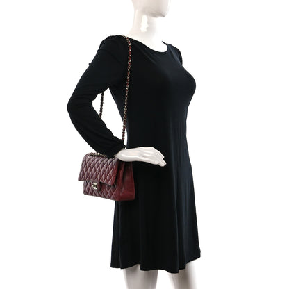 Chanel Caviar Quilted Medium Double Flap Dark Red 2 of 11