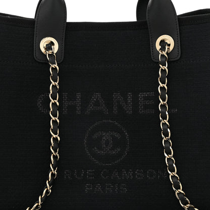 Chanel Mixed Fibers Small Deauville Tote Black 9 of 11