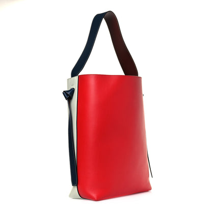 Celine Shiny Smooth Calfskin Small Twisted Cabas Jade Bright Red 3 of 12