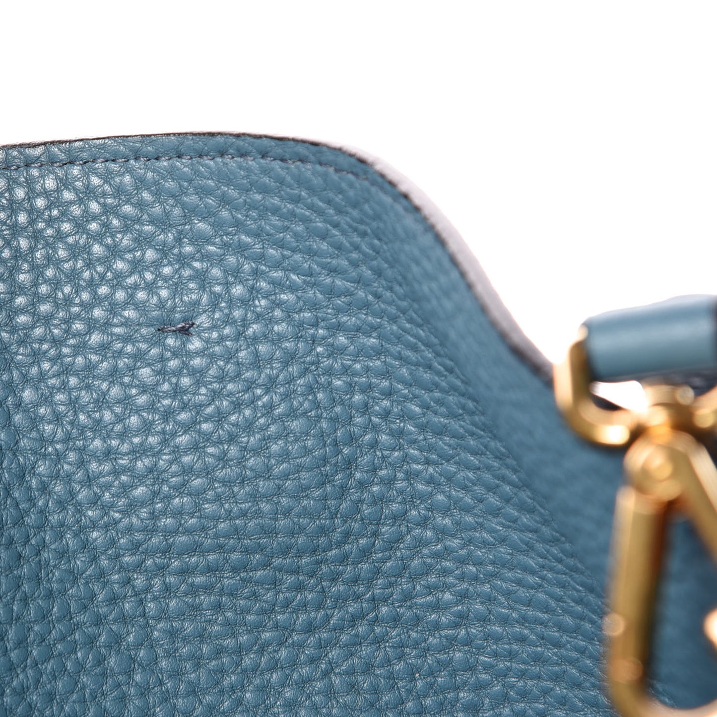 Vitello Daino Shopping Tote Marine