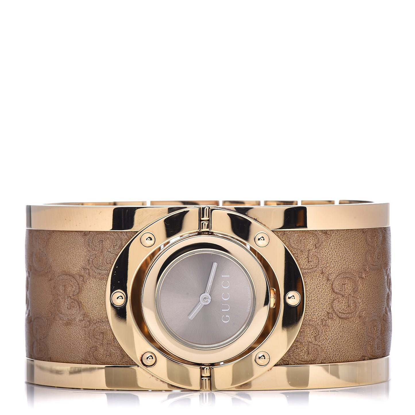 Stainless Steel Calfskin 33mm Twirl Quartz Watch Bronze