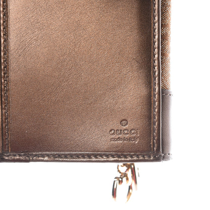 Gucci Metallic Monogram Continental Wallet Brown 6 of 10