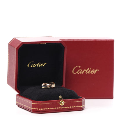Cartier 18K Pink Yellow White Gold Small Trinity Ring 50 5.25 6 of 6