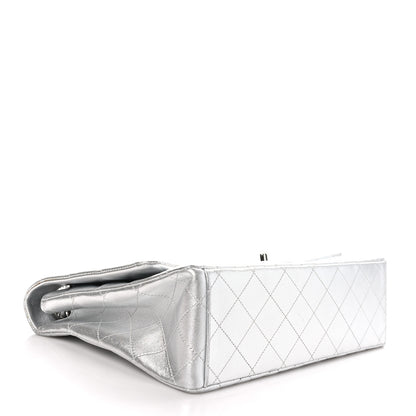 Chanel Metallic Lambskin Quilted Maxi Single Flap Silver 4 of 10