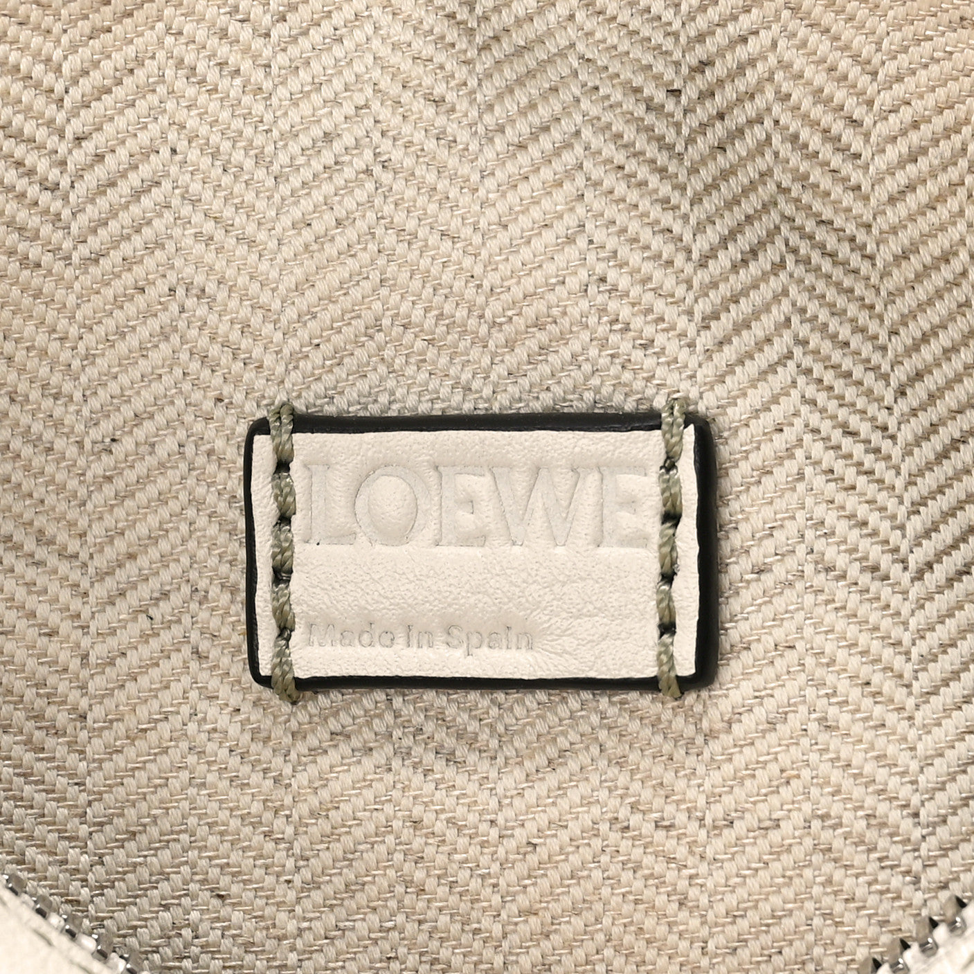 Loewe Calfskin Mini Puzzle Bag Soft White Rosemary 6 of 8