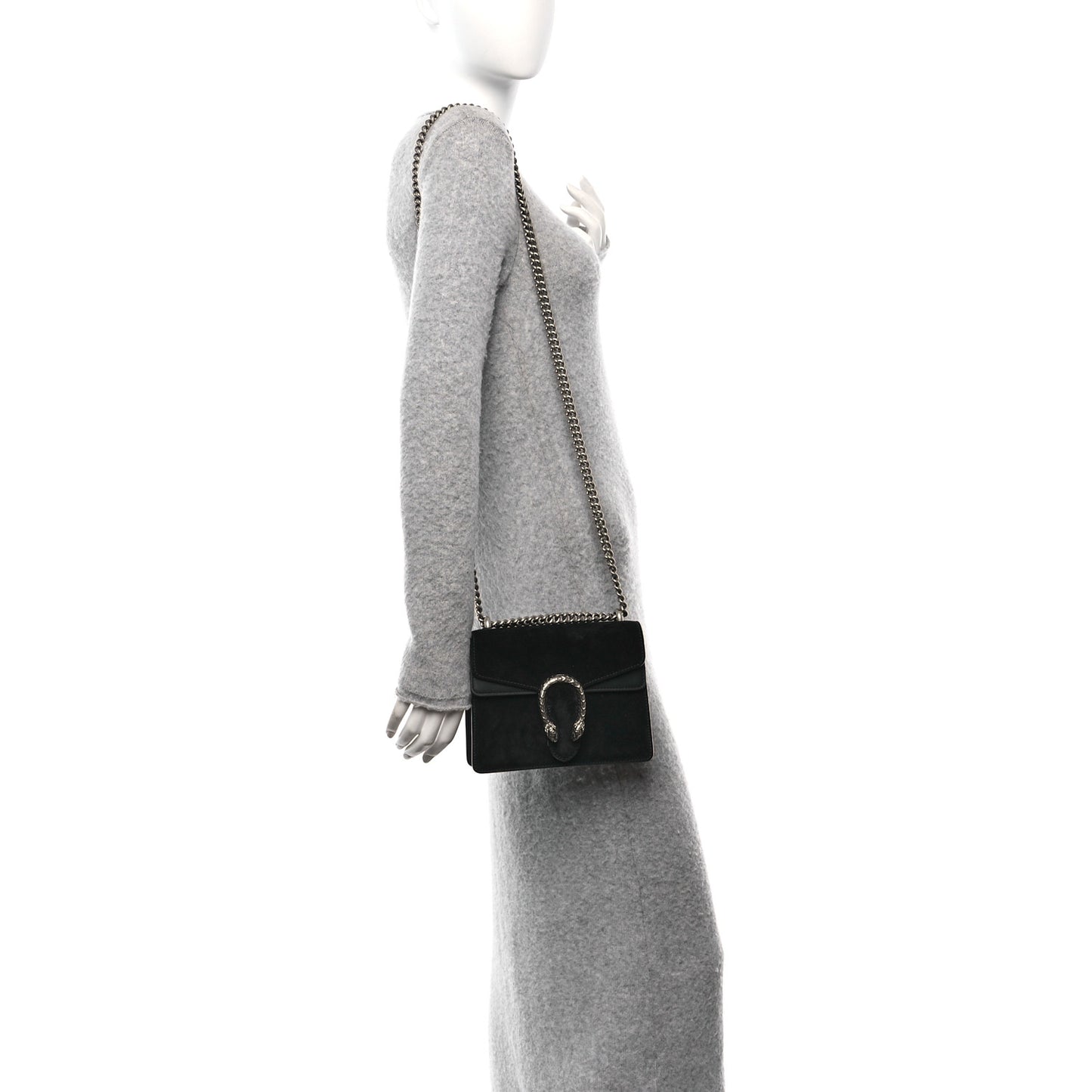 Suede Mini Dionysus Shoulder Bag Black