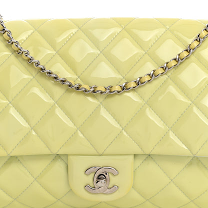 Chanel Patent Quilted Clutch With Chain Flap Light Green 8 of 11