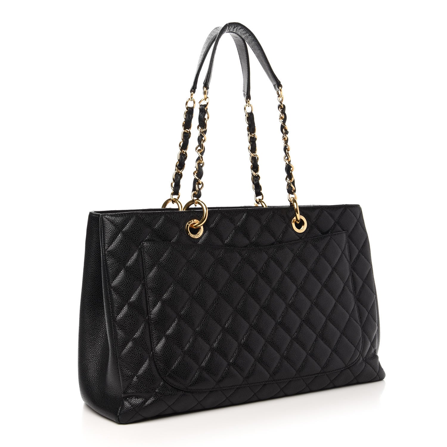 Chanel Caviar Quilted XL Grand Shopping Tote GST Black 3 of 10