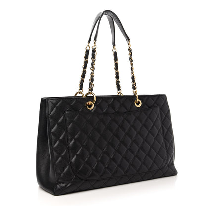 Chanel Caviar Quilted XL Grand Shopping Tote GST Black 3 of 10
