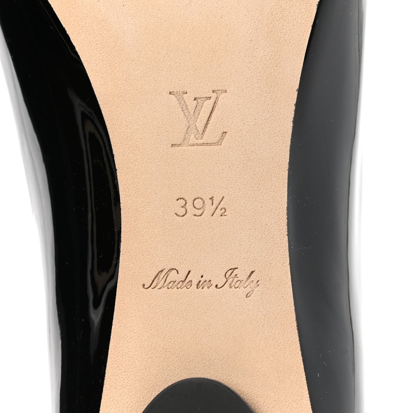 Patent Monogram Nylon Bow Popi Ballerina Flats 39.5 Black
