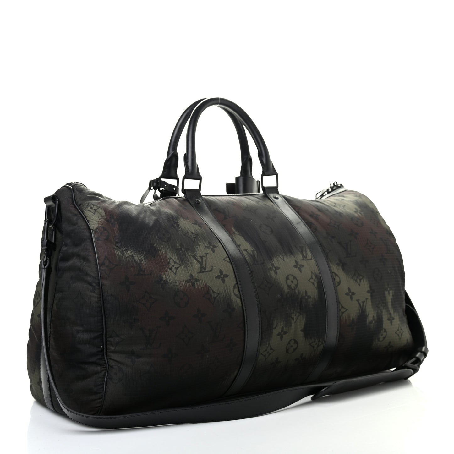 Nylon Monogram Camouflage Keepall Bandouliere 50 Kaki